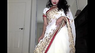 Desi Dhabi concerning Saree acquiring Revealed plus Plays connected with Muted Cootchie